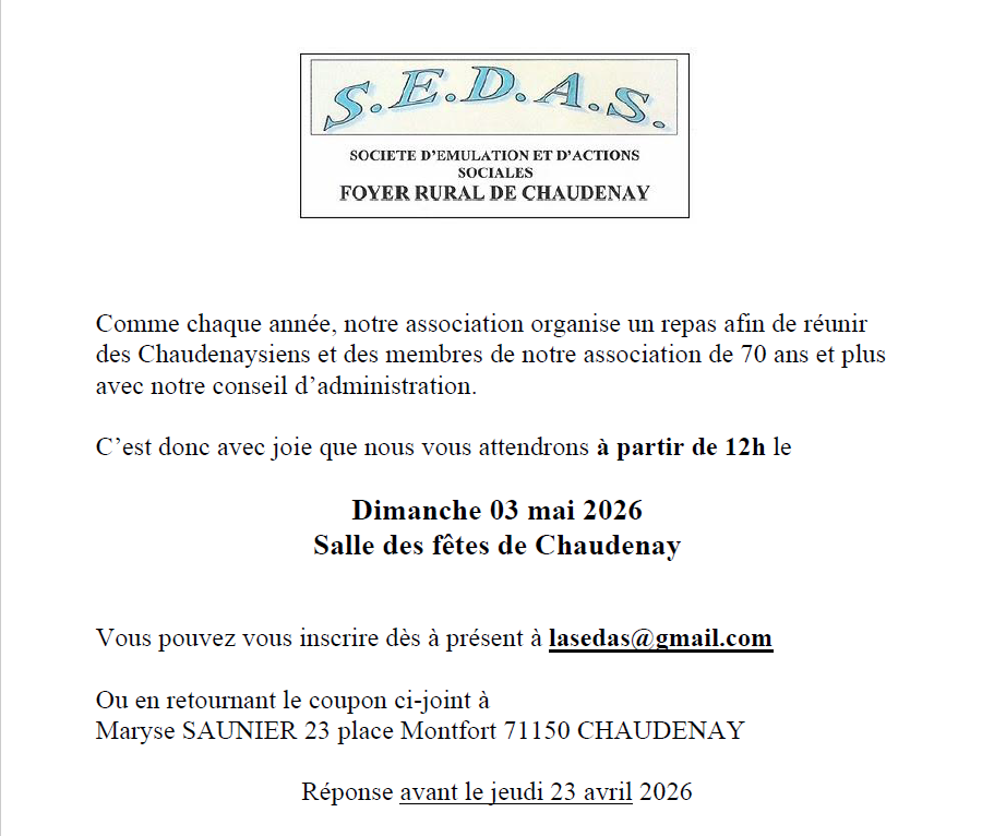 Banquet des anciens avec LA SEDAS