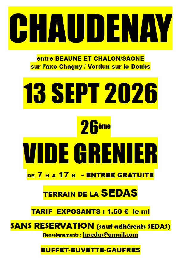 Vide grenier LA SEDAS