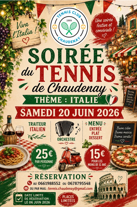 Flyer soirée tennis